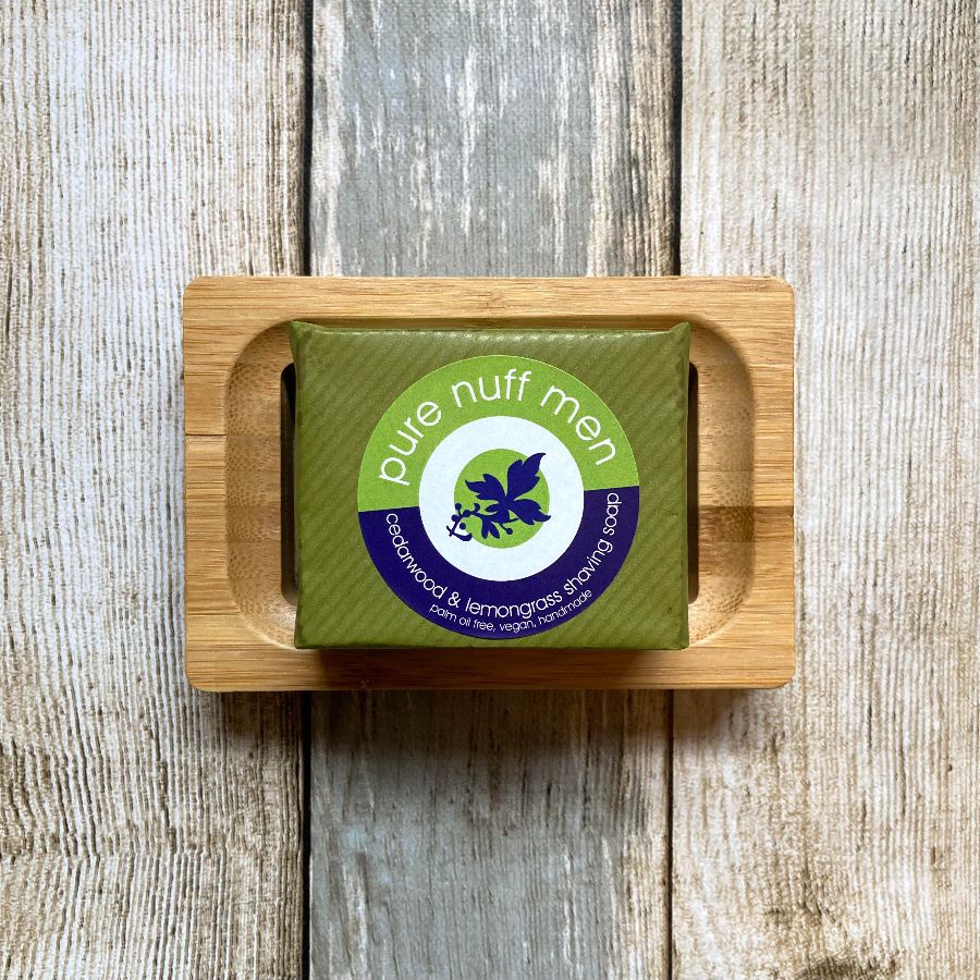 Shaving soap and dish from Pure Nuff Stuff